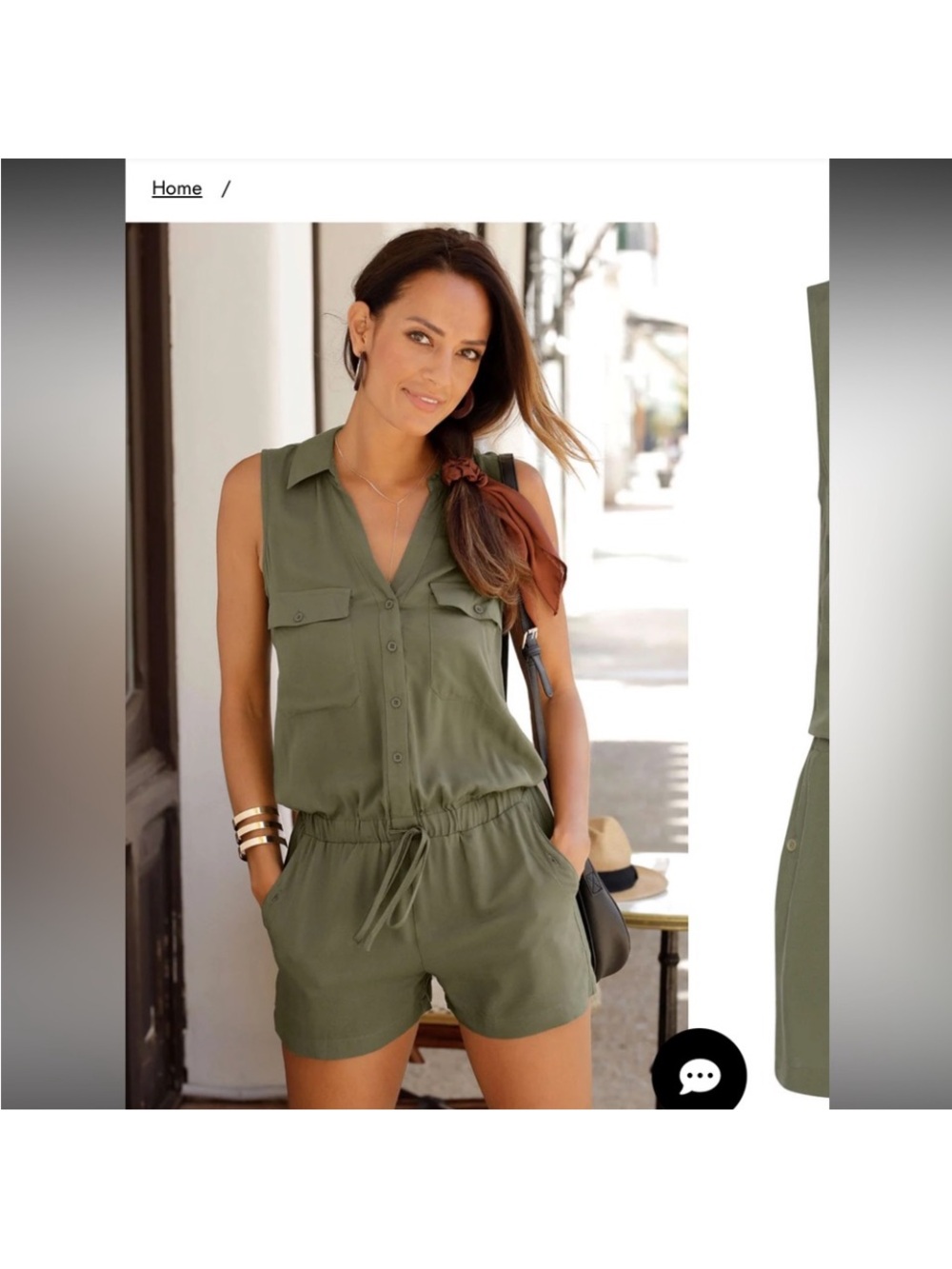 Victoria's Secret Olive Green Sleeveless Romper